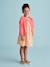 Ensemble fille robe + gilet mauve+rose+rose imprimé - vertbaudet enfant 