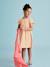 Ensemble fille robe + gilet mauve+rose+rose imprimé - vertbaudet enfant 