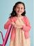 Ensemble fille robe + gilet mauve+rose+rose imprimé - vertbaudet enfant 