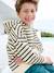 Striped hooded sweatshirt for boys navy blue - vertbaudet enfant 