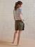 Lyocell Shorts with Belly Band for Maternity khaki - vertbaudet enfant 