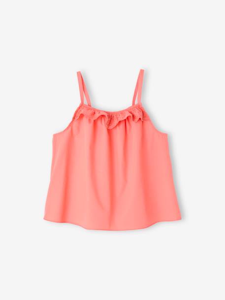 Poplin Pyjamas for Girls coral - vertbaudet enfant 