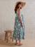 Long Fluid Dress with Straps for Maternity fir green - vertbaudet enfant 
