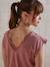 Linen Blend Front/Back Maternity T-Shirt old rose+pomegranate - vertbaudet enfant 