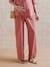 Plain Wide-Leg Linen-Effect Trousers for Maternity tomato red - vertbaudet enfant 