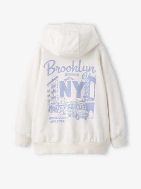 JONEN front/back printed hooded sweatshirt ecru - vertbaudet enfant 