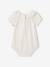 Baby bodysuit with a frilled collar ecru - vertbaudet enfant 