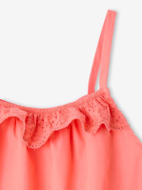 Poplin Pyjamas for Girls coral - vertbaudet enfant 