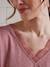 Linen Blend Front/Back Maternity T-Shirt old rose+pomegranate - vertbaudet enfant 