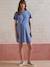 T-Shirt Dress in Organic Cotton*, Maternity & Nursing Special khaki+slate blue - vertbaudet enfant 