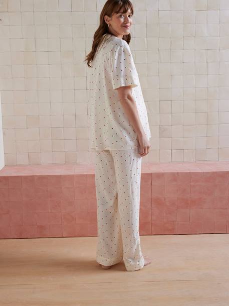 Ensemble 2 pièces pyjama Before and After personnalisable écru - vertbaudet enfant 