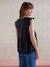 Cotton Voile Sleeveless Blouse for Maternity black+pomegranate - vertbaudet enfant 