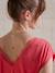 Linen Blend Front/Back Maternity T-Shirt old rose+pomegranate - vertbaudet enfant 