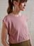 Linen Blend Front/Back Maternity T-Shirt old rose+pomegranate - vertbaudet enfant 