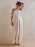 Long Wrap-Over Maternity Dress in Crêpe Fabric golden beige - vertbaudet enfant 