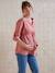 Linen-Effect Cotton Shirt for Maternity & Nursing tomato red - vertbaudet enfant 
