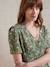 Loose-Fitting Short Maternity Dress With Print olive - vertbaudet enfant 