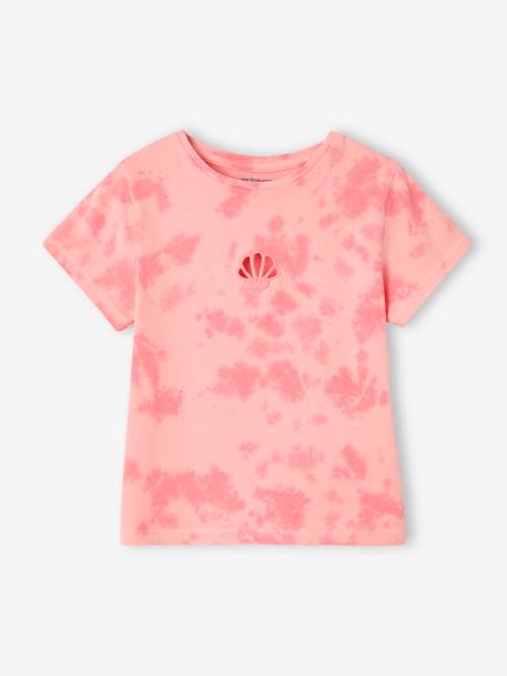 Tie-Dye Short-Sleeved T-Shirt for Girls sweet pink - vertbaudet enfant 