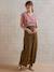 Linen Blend Front/Back Maternity T-Shirt old rose+pomegranate - vertbaudet enfant 