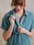 Cotton Gauze Playsuit, Maternity & Nursing emerald green - vertbaudet enfant 