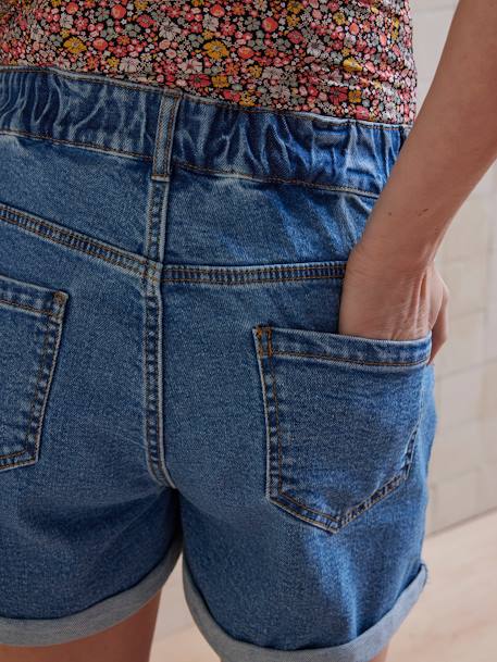 Before & After Mom Fit Denim Shorts stone - vertbaudet enfant 
