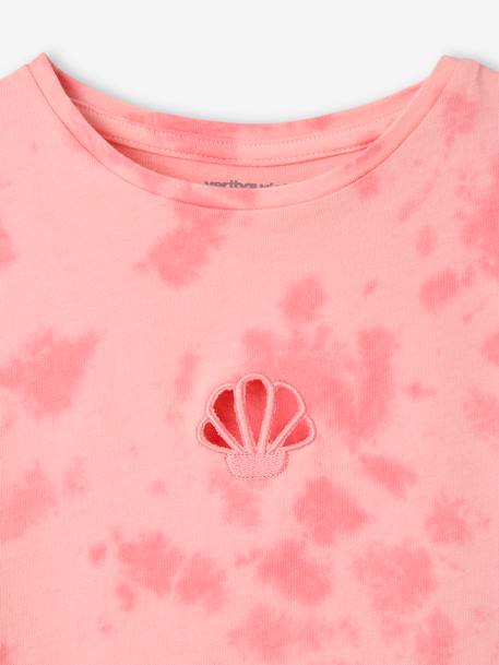 Tie-Dye Short-Sleeved T-Shirt for Girls sweet pink - vertbaudet enfant 
