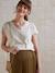 Iridescent Viscose & Linen T-Shirt for Maternity golden beige - vertbaudet enfant 