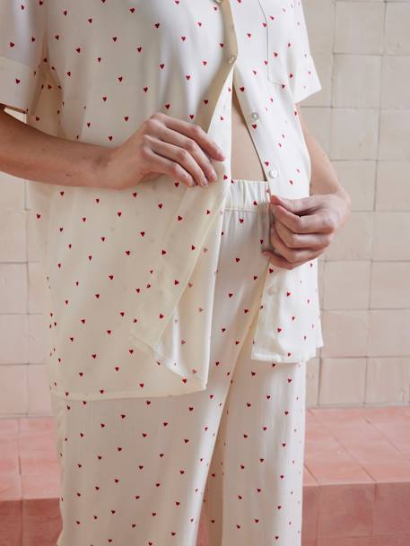 Ensemble 2 pièces pyjama Before and After personnalisable écru - vertbaudet enfant 
