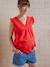 Cotton Voile Sleeveless Blouse for Maternity black+pomegranate - vertbaudet enfant 
