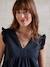 Cotton Voile Sleeveless Blouse for Maternity black+pomegranate - vertbaudet enfant 