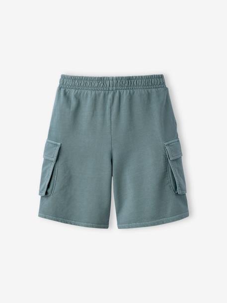 Fleece Battle Shorts for Boys, JONEN aqua green - vertbaudet enfant 