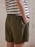 Lyocell Shorts with Belly Band for Maternity khaki - vertbaudet enfant 