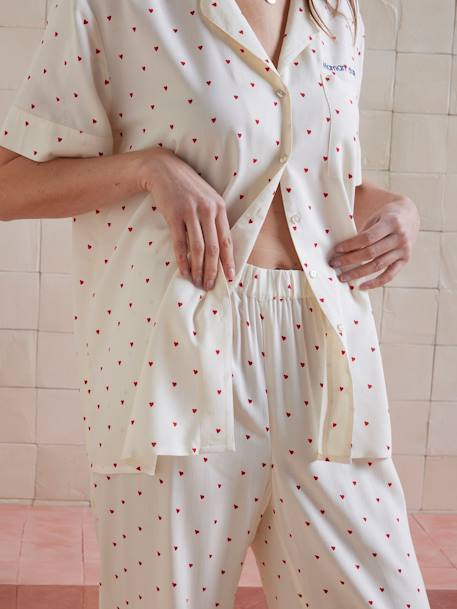 Ensemble 2 pièces pyjama Before and After personnalisable écru - vertbaudet enfant 