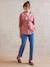 Linen-Effect Cotton Shirt for Maternity & Nursing tomato red - vertbaudet enfant 