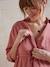 Linen-Effect Cotton Shirt for Maternity & Nursing tomato red - vertbaudet enfant 