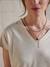 Iridescent Viscose & Linen T-Shirt for Maternity golden beige - vertbaudet enfant 
