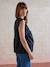 Cotton Voile Sleeveless Blouse for Maternity black+pomegranate - vertbaudet enfant 