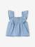 Lightweight Denim Blouse With Frilled Short Sleeves for Babies bleached denim - vertbaudet enfant 