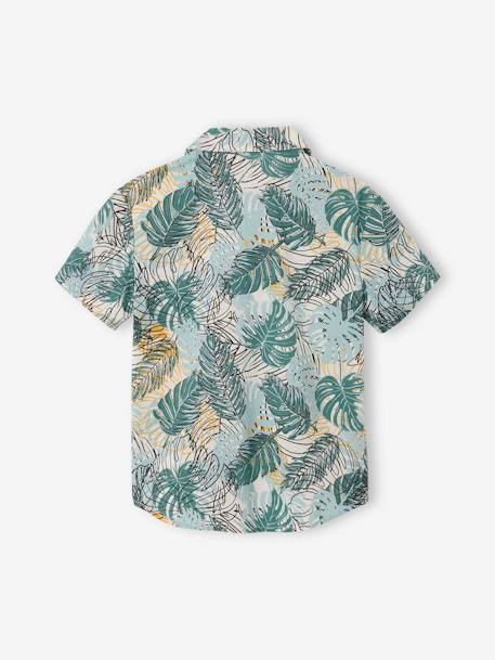 Short-sleeved shirt for boys printed green - vertbaudet enfant 