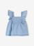 Lightweight Denim Blouse With Frilled Short Sleeves for Babies bleached denim - vertbaudet enfant 