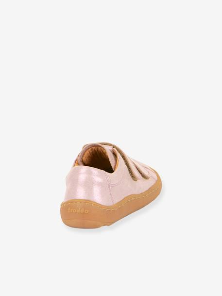 BAREFOOT BASE Hook-&-Loop Shoes for Girls, FRODDO blue+coral+navy blue+rose - vertbaudet enfant 