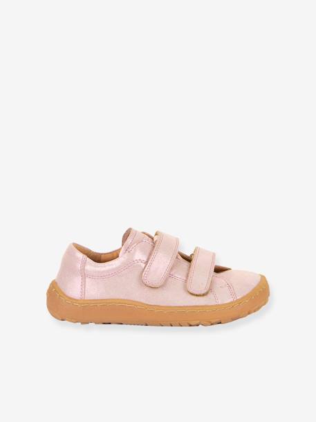 BAREFOOT BASE Hook-&-Loop Shoes for Girls, FRODDO blue+coral+navy blue+rose - vertbaudet enfant 