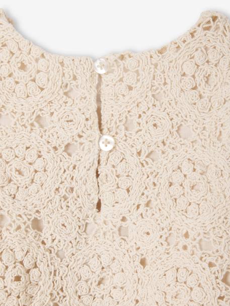 Top + Shorts Set in Macramé for Babies vanilla - vertbaudet enfant 