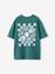 T-Shirt with Front/Back Motif, Faded Effect, JONEN aqua green+ecru - vertbaudet enfant 