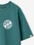T-Shirt with Front/Back Motif, Faded Effect, JONEN aqua green+ecru - vertbaudet enfant 
