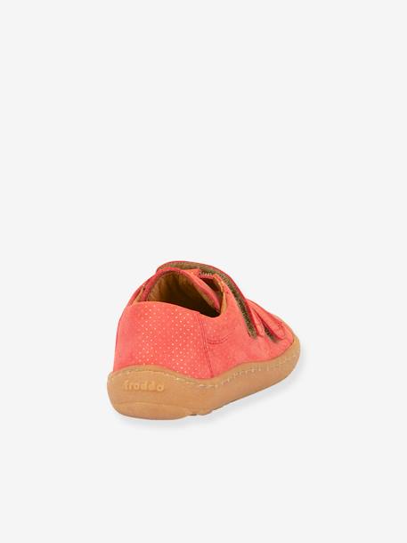 BAREFOOT BASE Hook-&-Loop Shoes for Girls, FRODDO blue+coral+navy blue+rose - vertbaudet enfant 