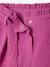 Cotton Gauze Shorts with Belt for Girls violet - vertbaudet enfant 
