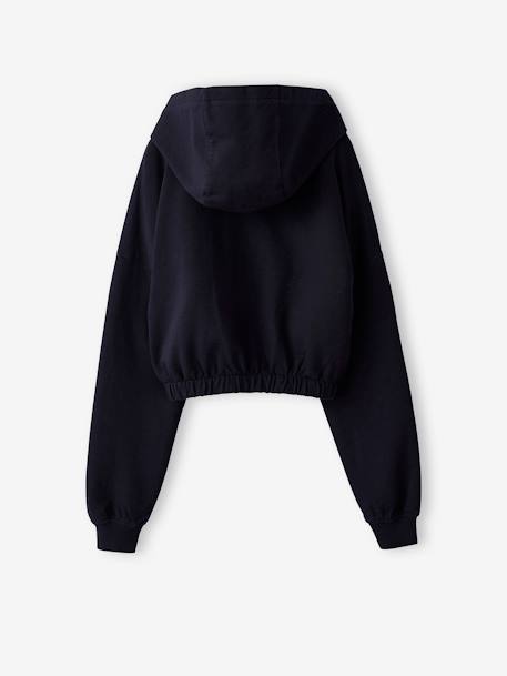 Zip-Up Hooded Sweatshirt for Girls, JONEN anthracite - vertbaudet enfant 