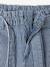 Striped paper bag shorts for girls striped blue - vertbaudet enfant 