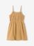 Cotton Gauze Strappy Dress for Girls beige+coral+emerald green+sandy beige - vertbaudet enfant 